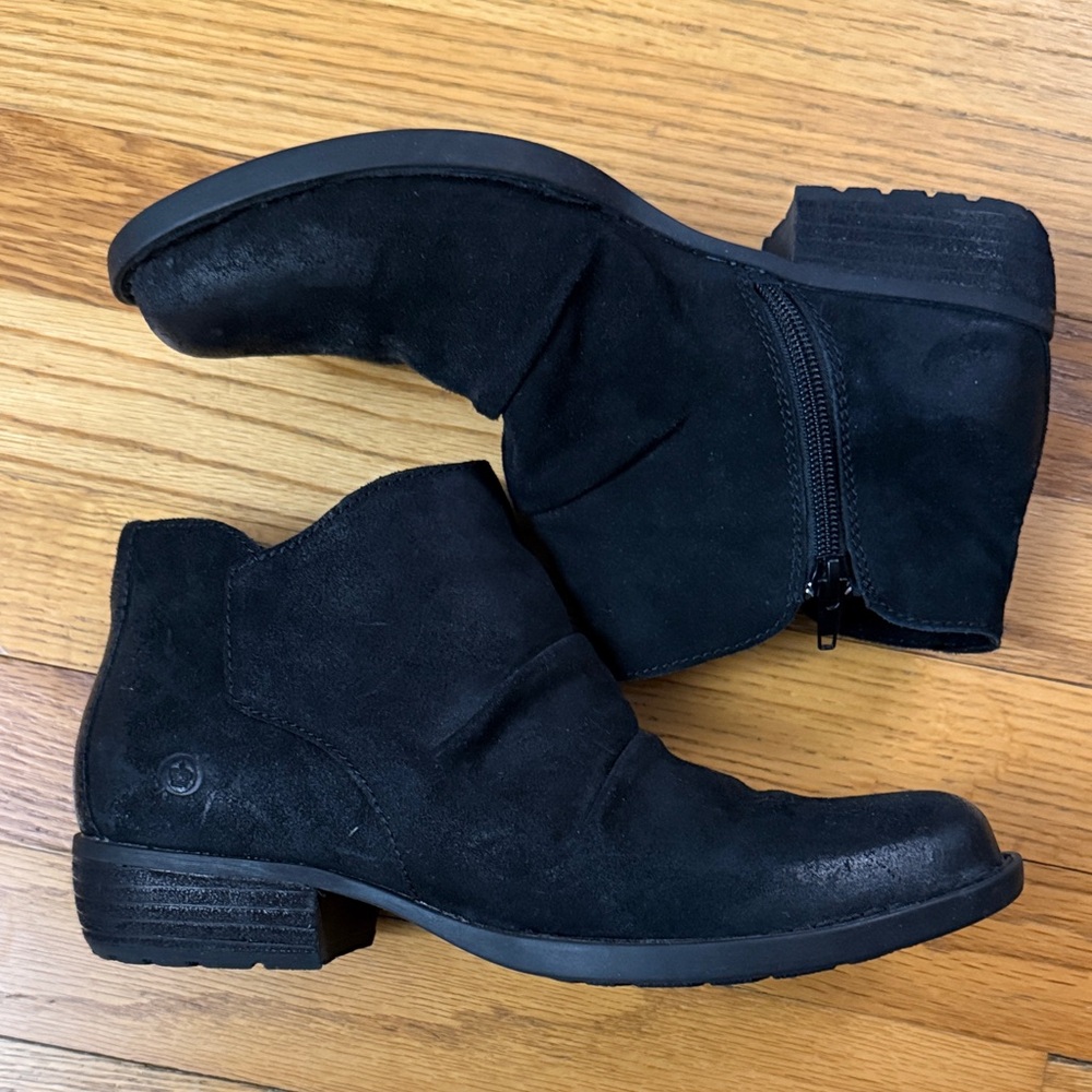 Born Women's Black Suede Ankle Booties